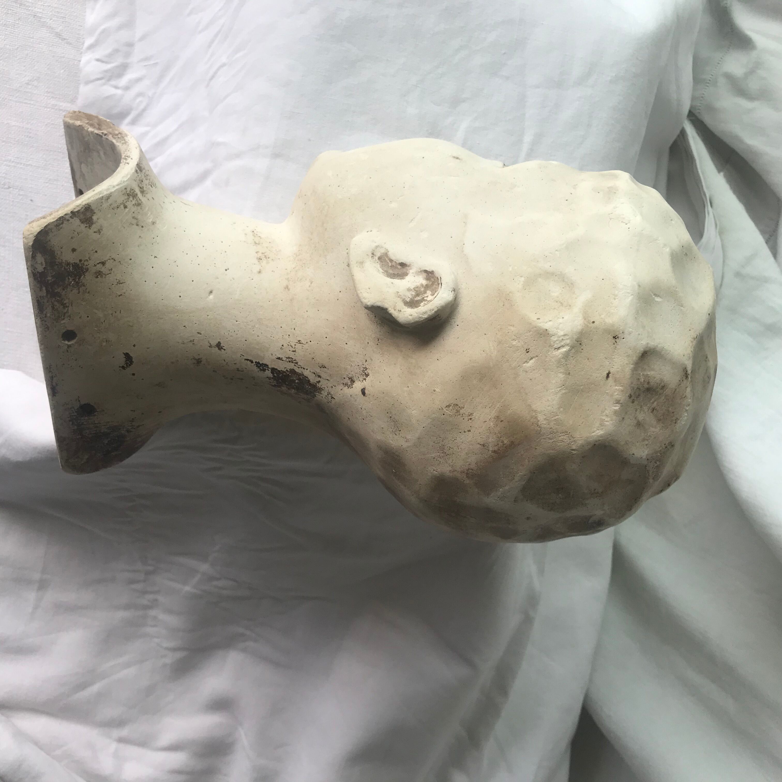 Old plaster head bust of mannequin 1930