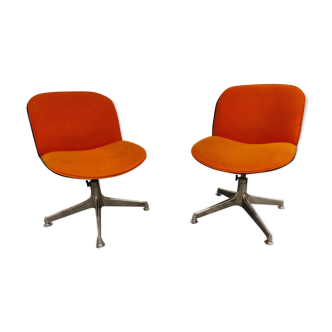 Mid century swivel chairs by Ico Parisi for MIM italy, 1960s