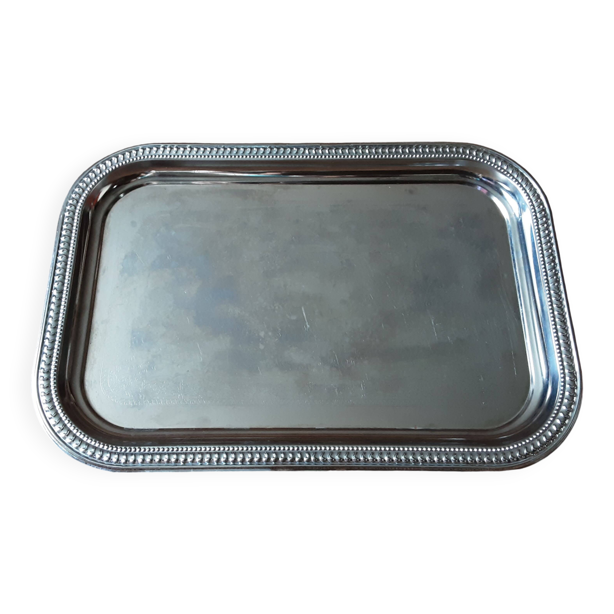 Rectangular stainless steel tray