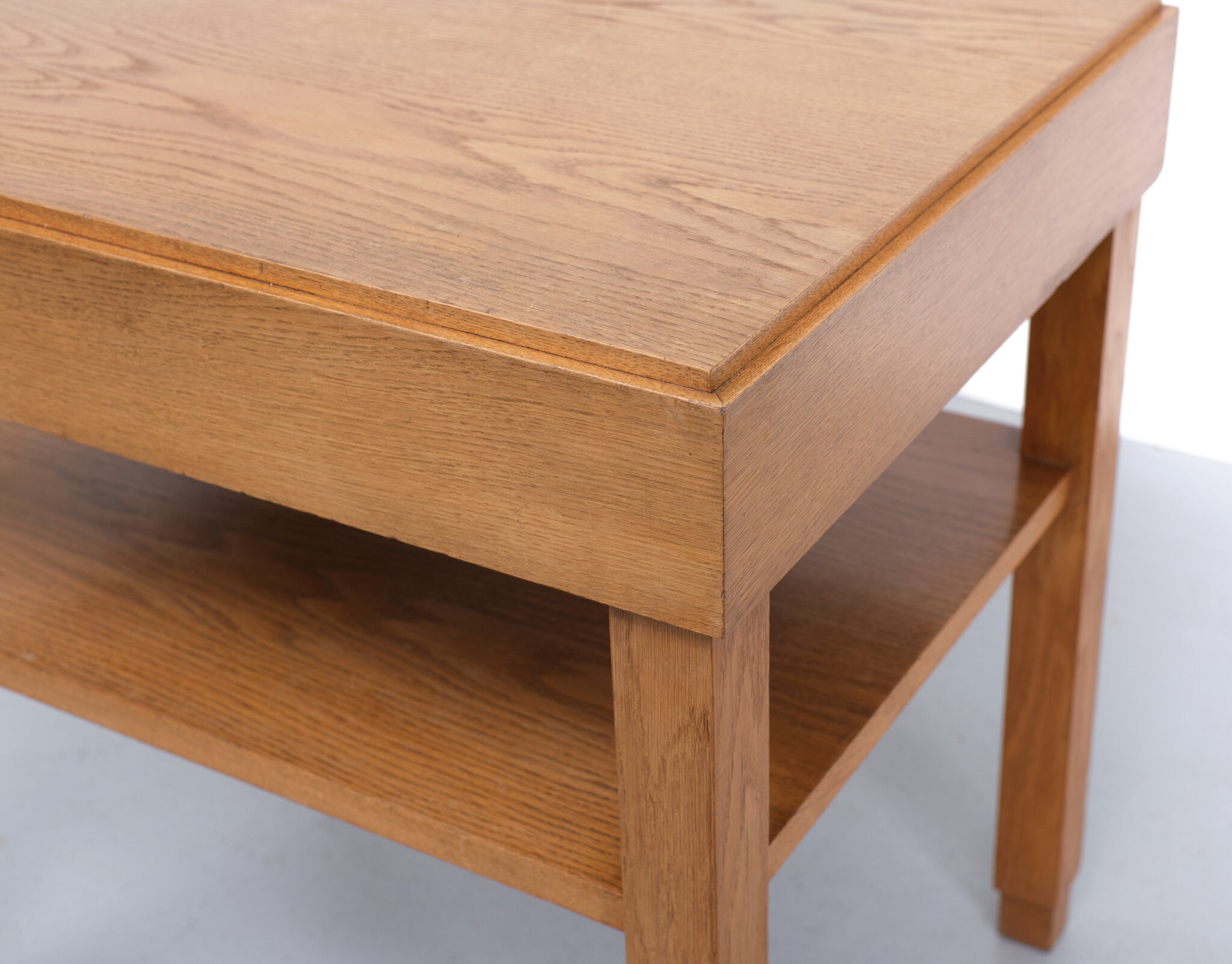 Dutch art deco oak side table 1930s