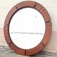 Large round mirror mahogany end 60 diameter 106.7 cm