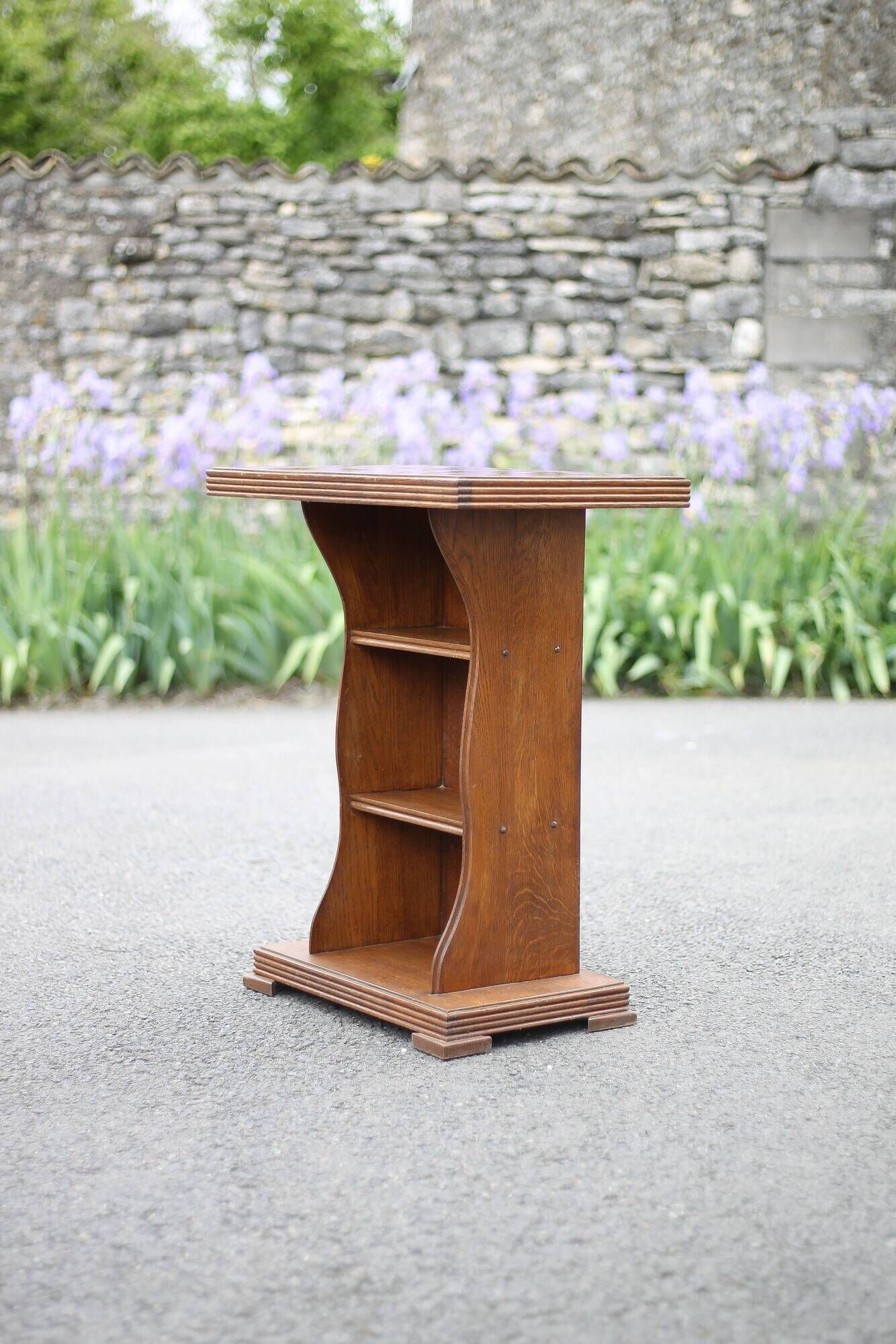 Vintage wooden furniture, wooden console, altar, end table, desk