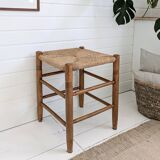 Tabouret mid century rustique