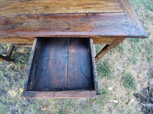Old farmhouse table late 19th century in solid oak
