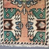 Small Vintage Turkish Rug 87x56 cm, Short Runner, Tribal, Shabby, Mini Carpet