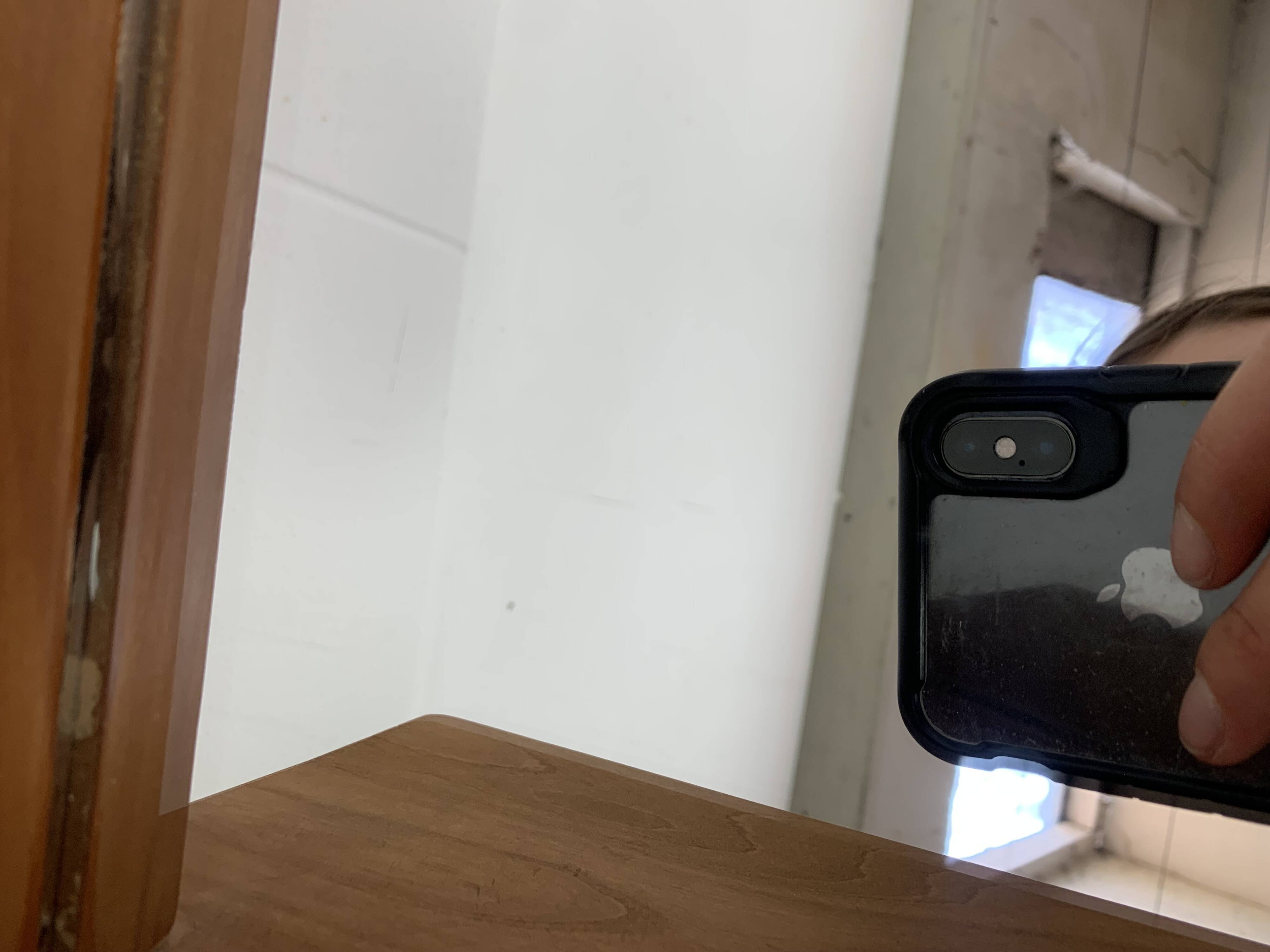 Scandinavian mirror with asymmetrical shelf in wood, 1960s