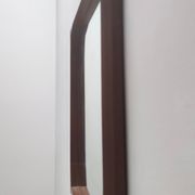 Square Wall Mirror by Dino Cavalli with Ebonized Walnut Frame, Italy