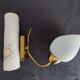 Wall lamp in brass and vintage opaline