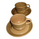 Pair of 2 Savoie Sarreguemines cups and saucers