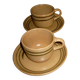 Pair of 2 Savoie Sarreguemines cups and saucers