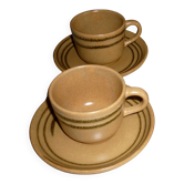 Paire de 2 tasses et sous-tasses Savoie Sarreguemines