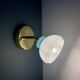 Vintage blue opaline lampshade wall lamp