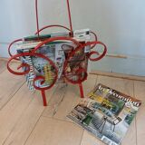 Vintage wrought iron magazine rack