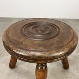 Brutalist tripod stool in the style of Dudouyt