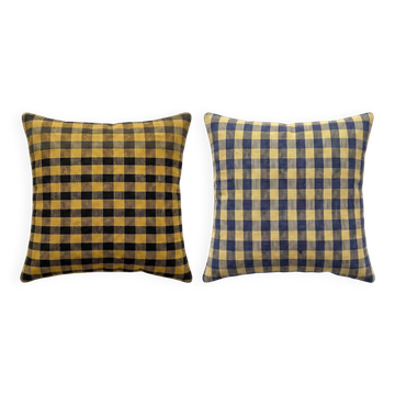 Set of 2 vintage kilim cushion covers 41x41 cm