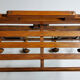 Wooden wall coat rack, 4 hooks, Art Deco style, 71 cm