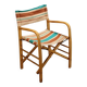 Vintage folding chair from the 1950s-60s in beech and fabric, Italy.