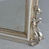 Miroir de style Louis XV argenté époque XIXème
