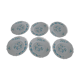6 plates desserts veronica blue flowers myosotis arcopal france