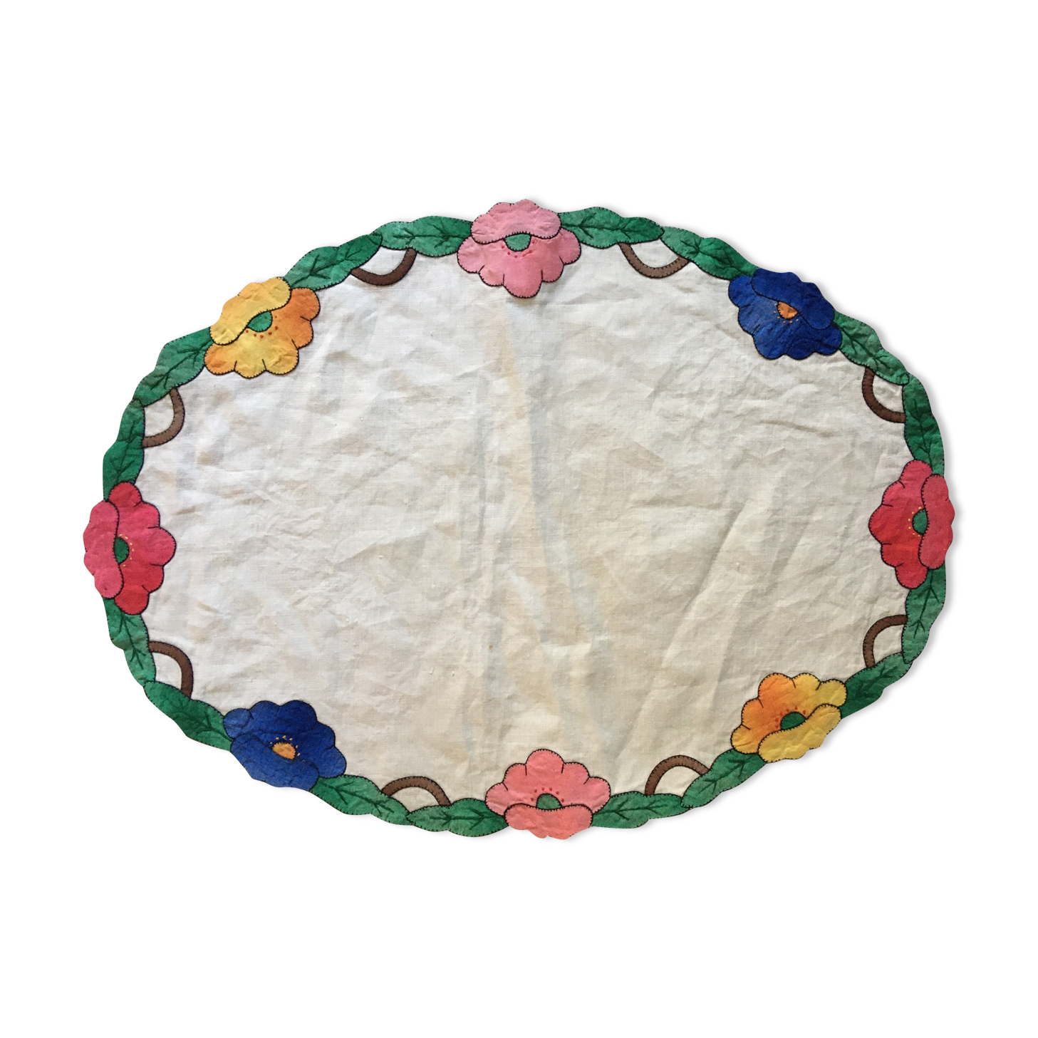 Vintage oval placemat 35x49