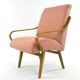 Vintage Czechoslovakian armchair renovated pink