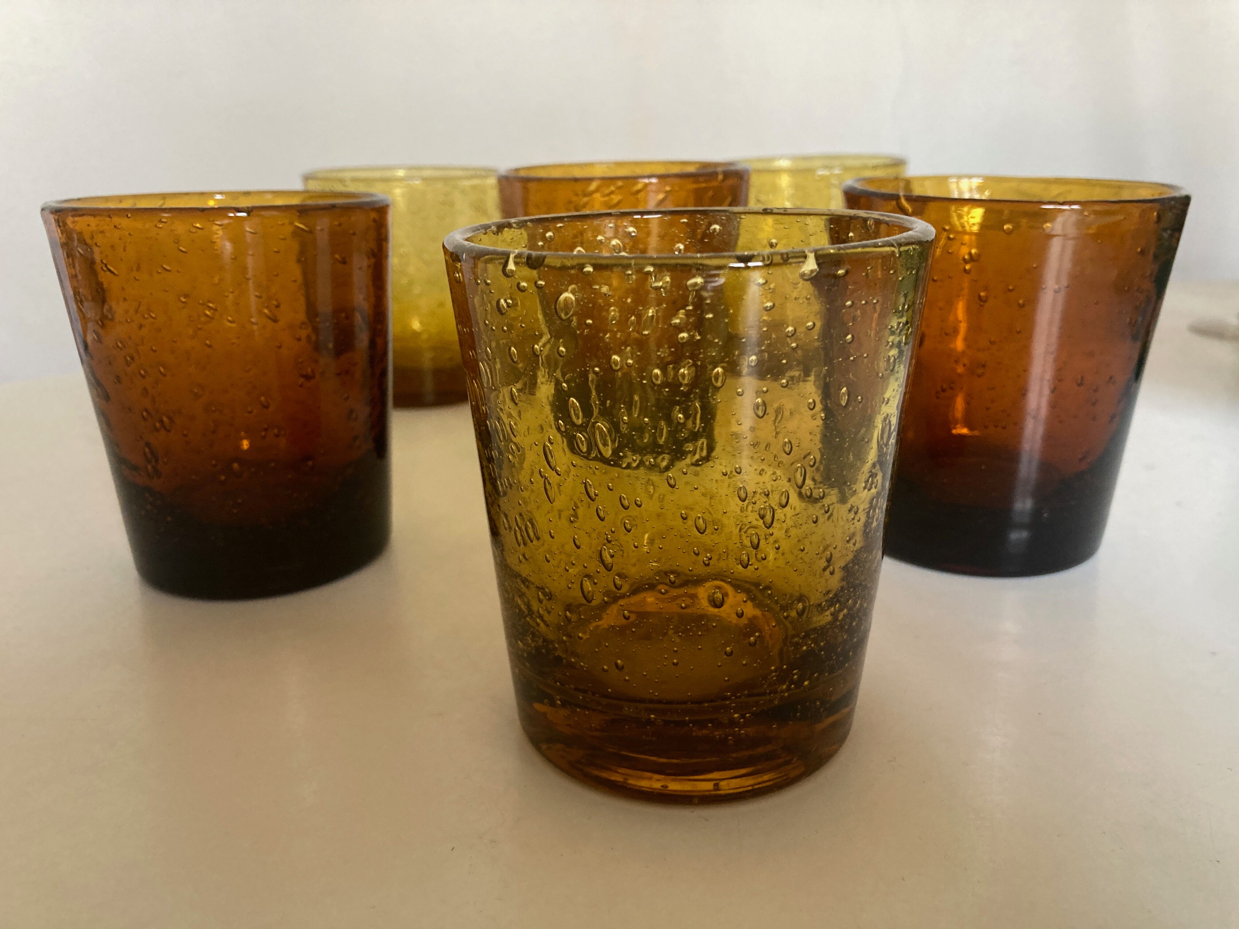 Set de 6 verres de Biot 1960