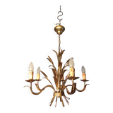 Lustre épi de blé fer doré 5 feux