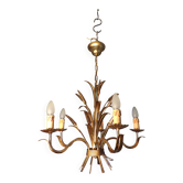 Lustre épi de blé fer doré 5 feux