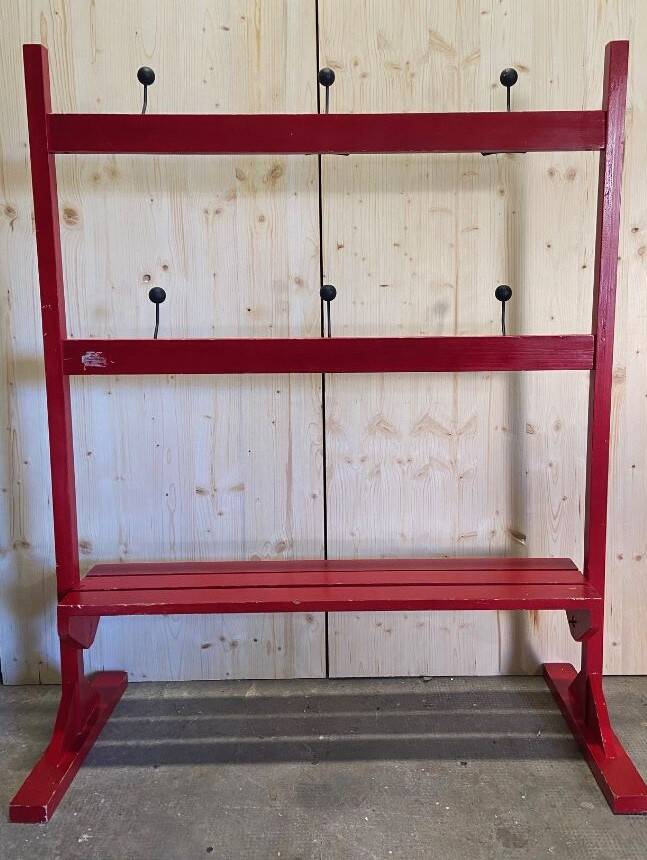 School Coat Rack Small Kindergarten Wood Vintage Style