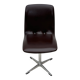 Space Age Swivel Chair Chocolate Brown Skai