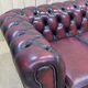 Chesterfield sofa in red leather 3 places from the 70s