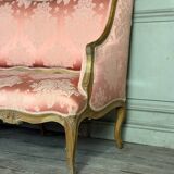 Louis XV bench in carved natural wood, 18th century