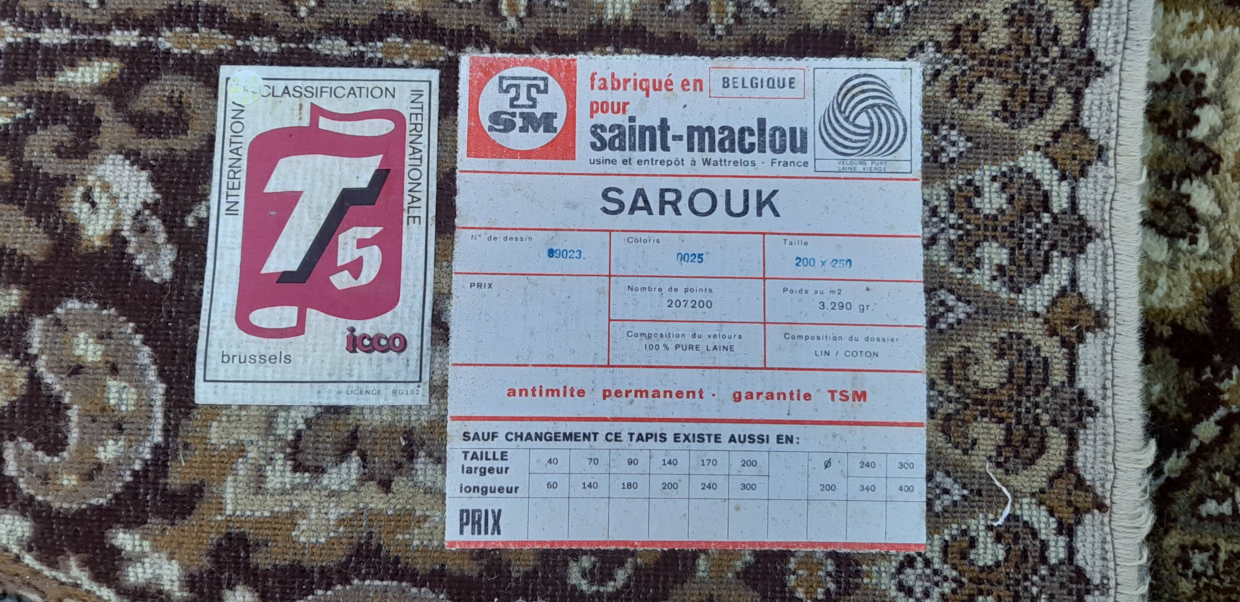 100% Wool St Maclou Mechanic Carpet 250x200cm