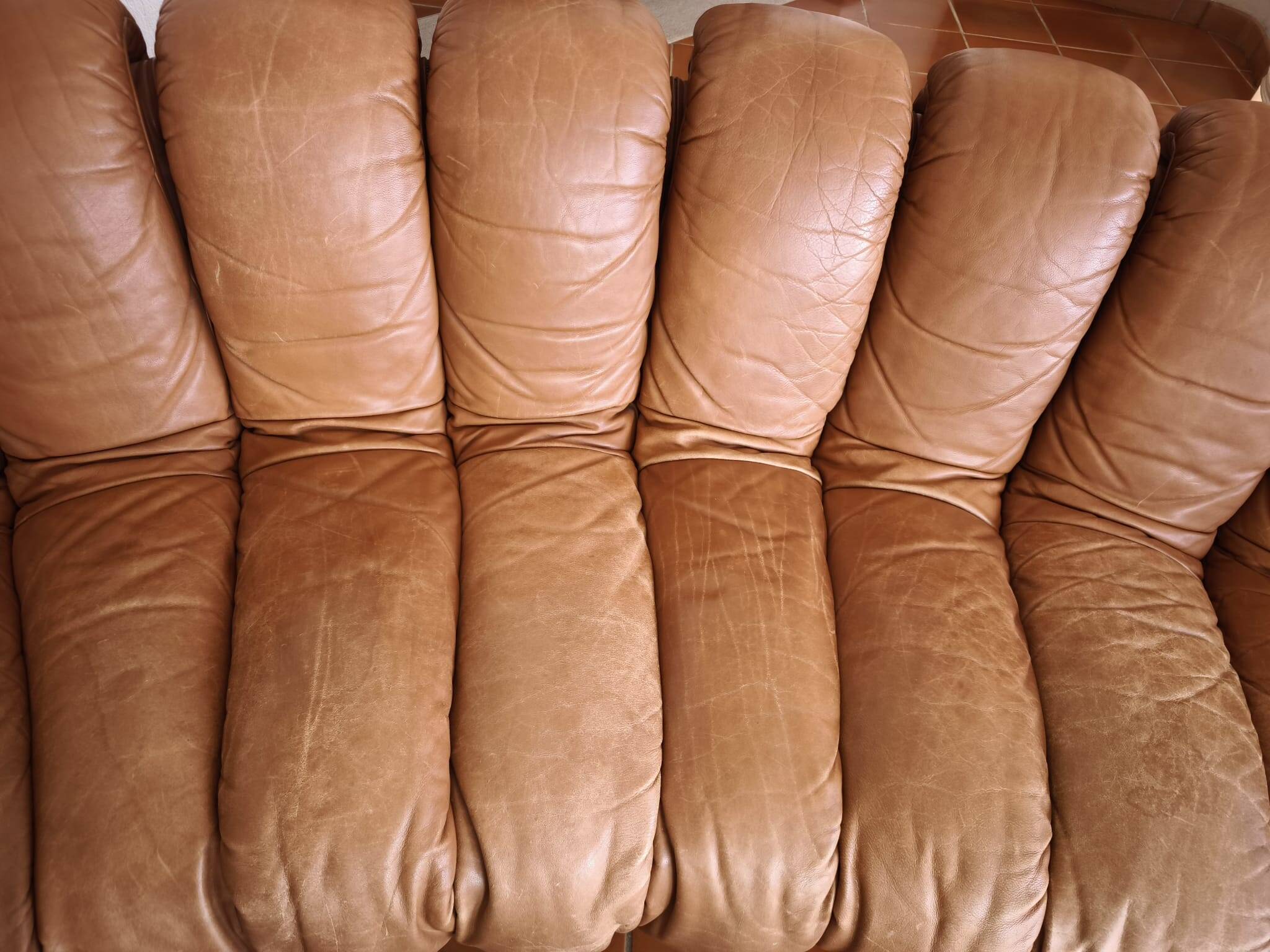 De Sede 14-piece leather sofa