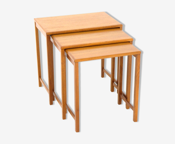 Teak trundle tables, Sweden, 1960