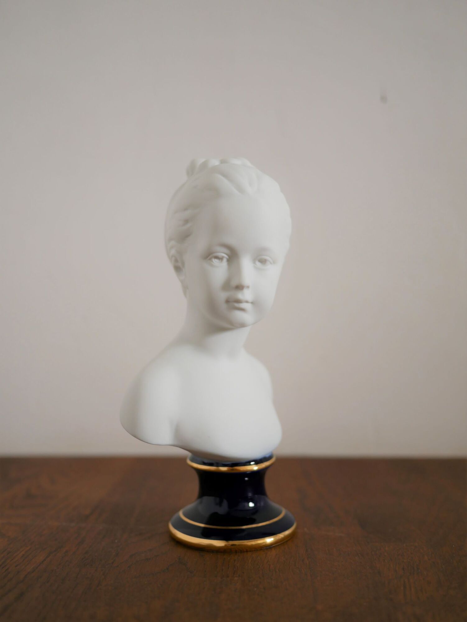 Limoges porcelain girl bust by C.Tharaud