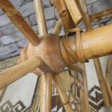 Bamboo and rattan bar cart, 1950