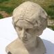 Tête de femme en plâtre peint ancienne