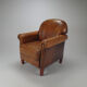 Fauteuil club en cuir de mouton vintage, années 1970