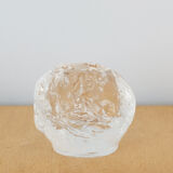 Moulded glass candle holder