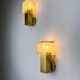 Pair of cubic Murano glass wall lights by Gaetano Sciolari, Italy, circa 1970s