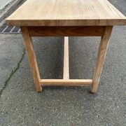 Renovated farmhouse dining table in solid wood 160cm XXth century