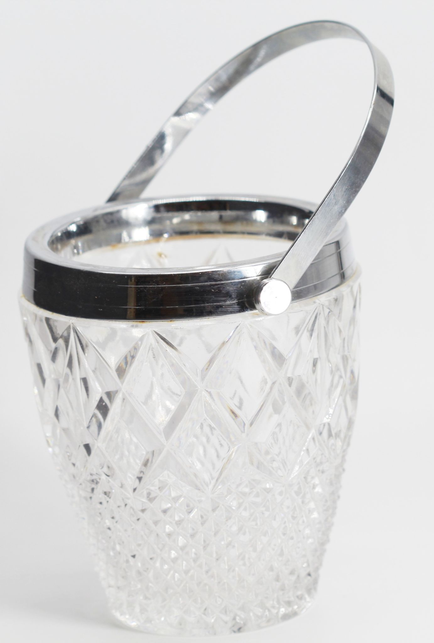 Seau à glace en verre vintage
