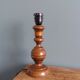 Lamp, turned wooden base
