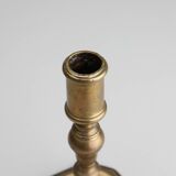 Antique French early 17th century haute epoque copper candlestick