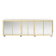 Brass sideboard with mirror and plexiglass legs by Michel Pigneres, 1970