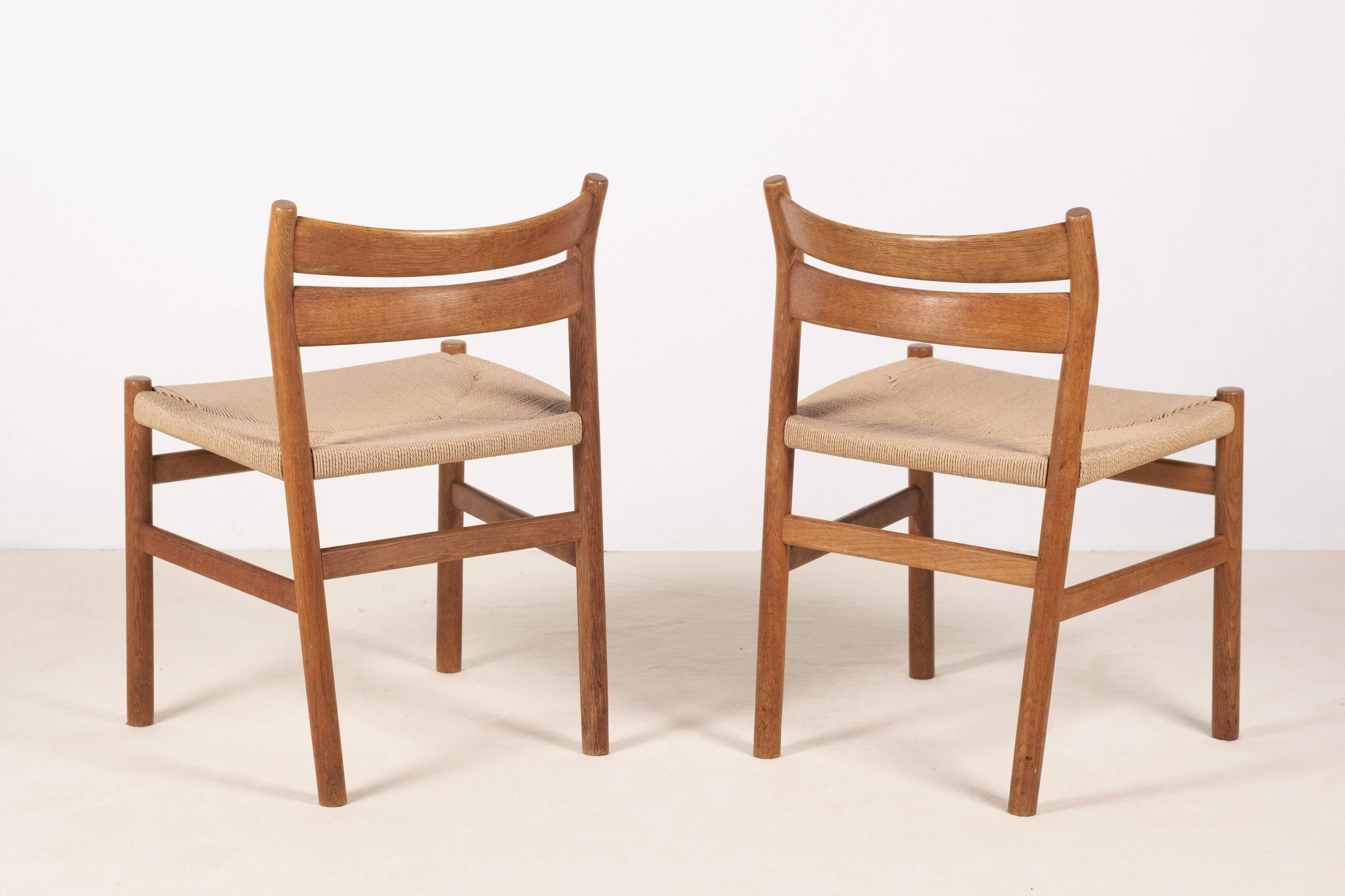 2x Børge Mogensen BM1 oak dining chairs, 1950s, Denmark