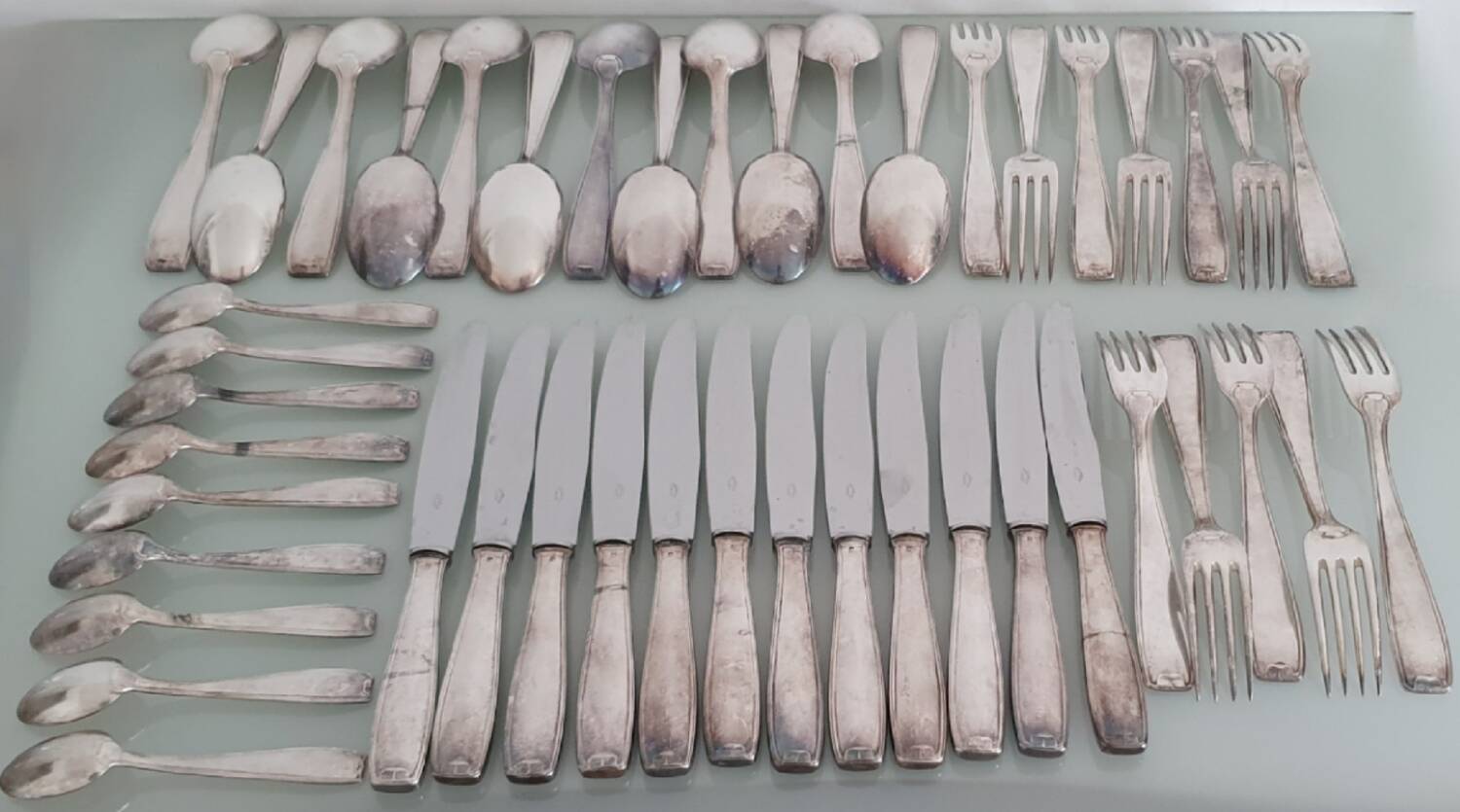 François Frionnet Art Deco silver-plated cutlery set