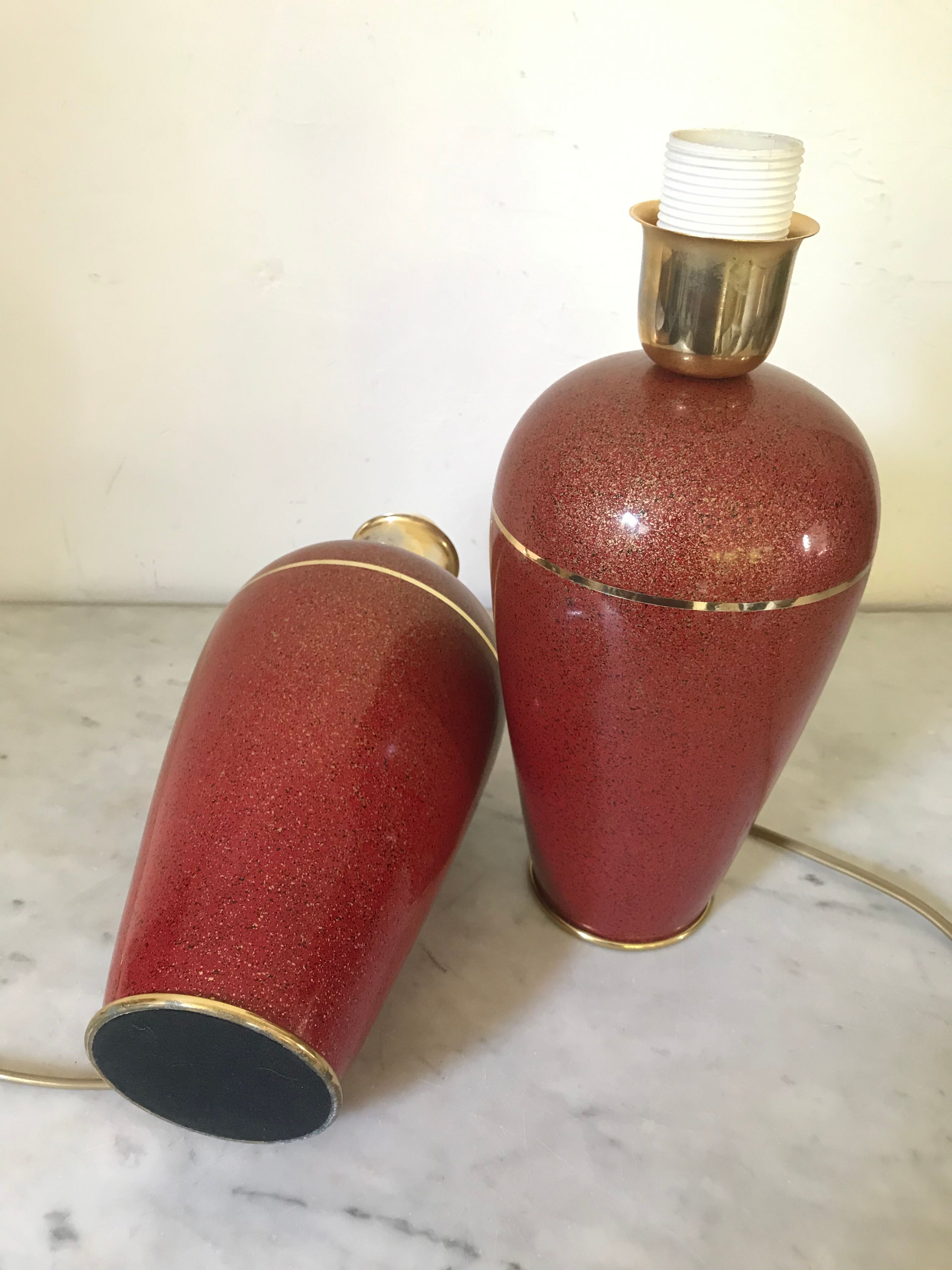 Pair of vintage lamp feet