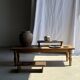 Small low bench in old teak from Indonesia H14 L50